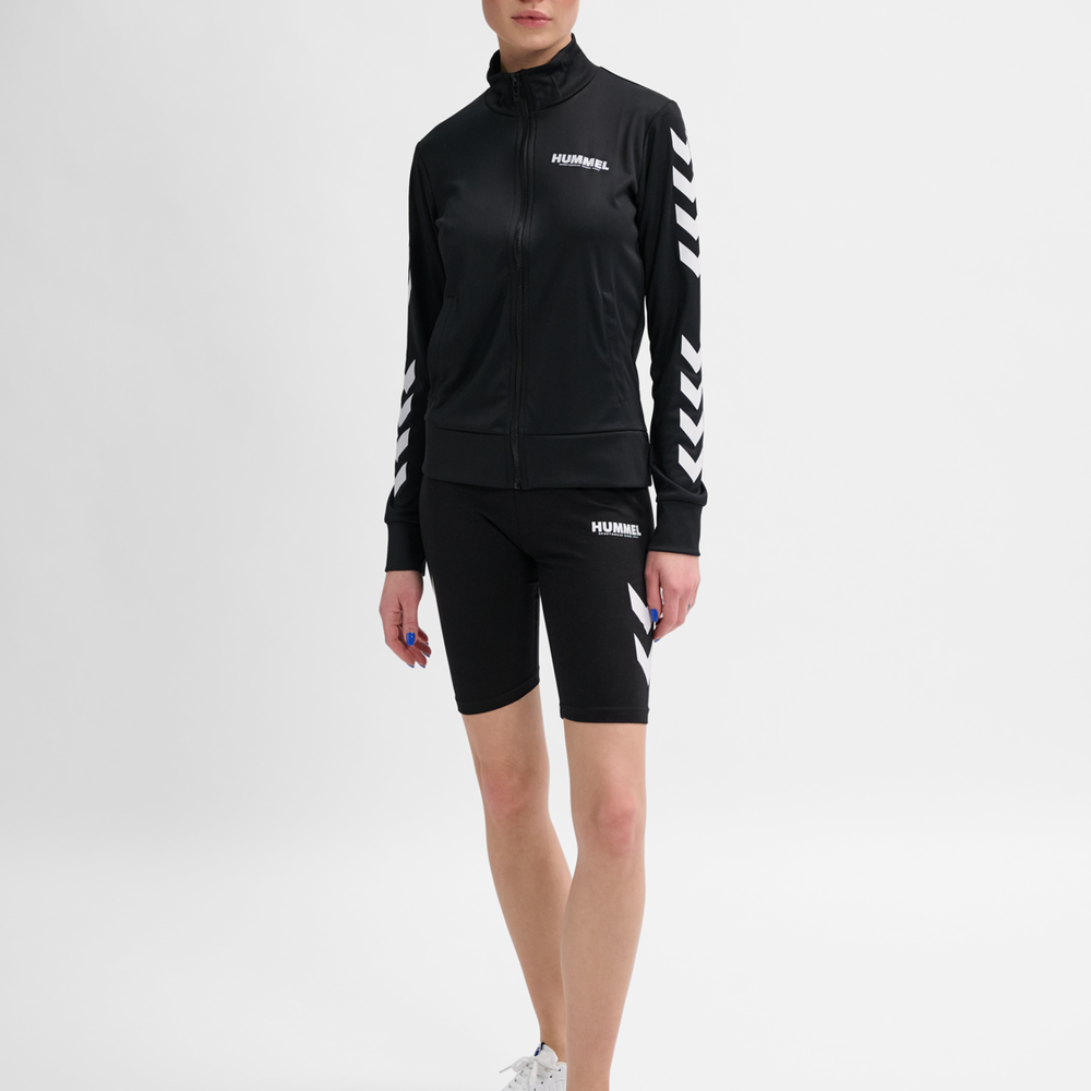 Hummel hmlLEGACY evy poly zip jacket in black - Image 3
