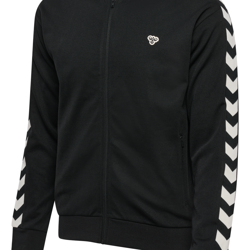 Hummel hmlARCHIVE regular poly zip jacket in black - Image 5