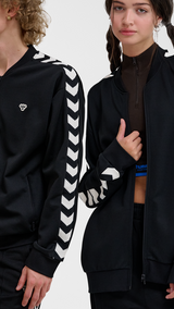 Hummel hmlARCHIVE regular poly zip jacket in black - Image 1