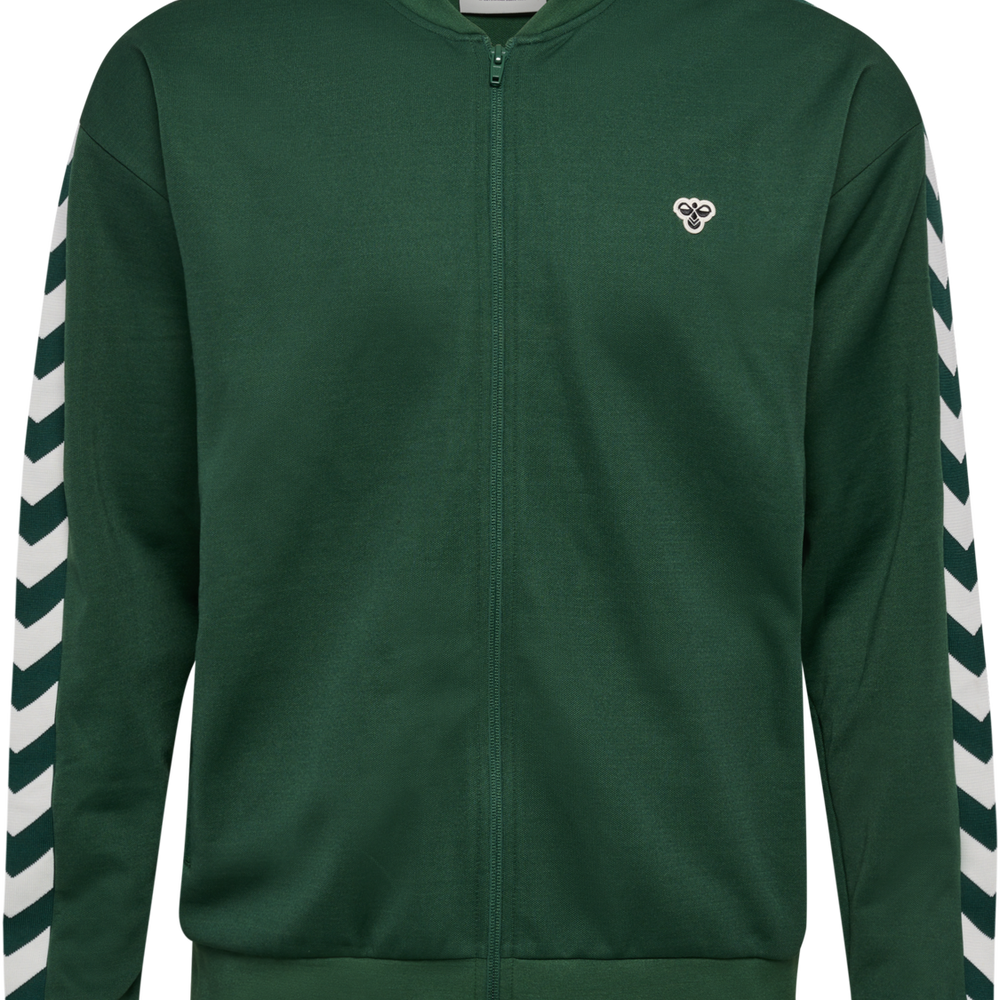 Hummel hmlARCHIVE regular poly zip jacket in dark green - Image 7