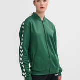 Hummel hmlARCHIVE regular poly zip jacket in dark green - Image 2