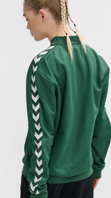 Hummel hmlARCHIVE regular poly zip jacket in dark green - Image 4