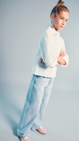 Mango jeans widec in light denim - Image 1