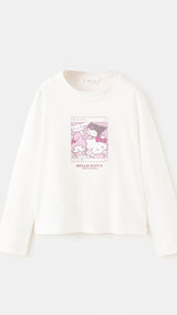 Mango t-shirt hkselfie in off white - Image 1