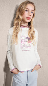 Mango t-shirt hkselfie in off white - Image 5