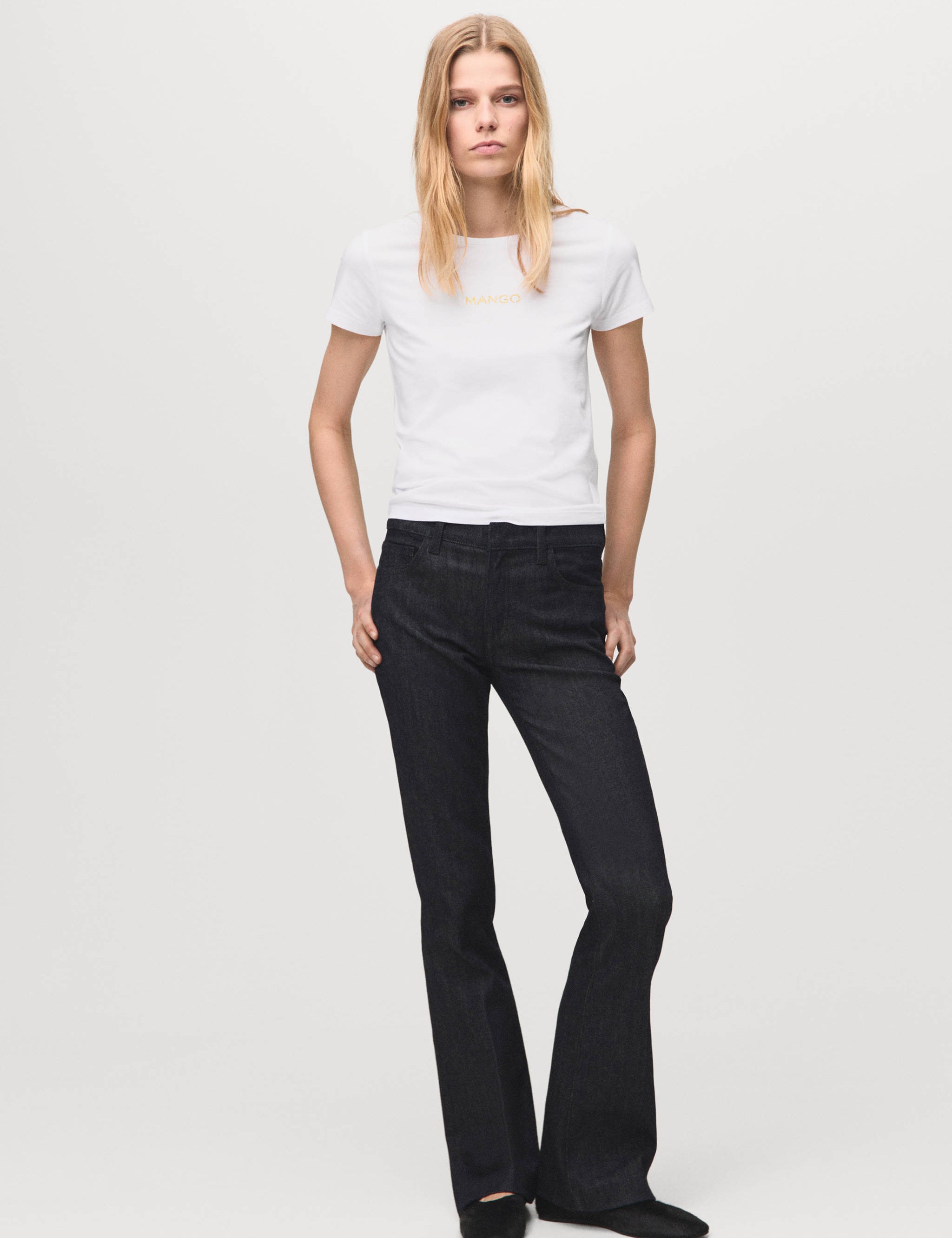 Mango t-shirt mangolog in white - 001