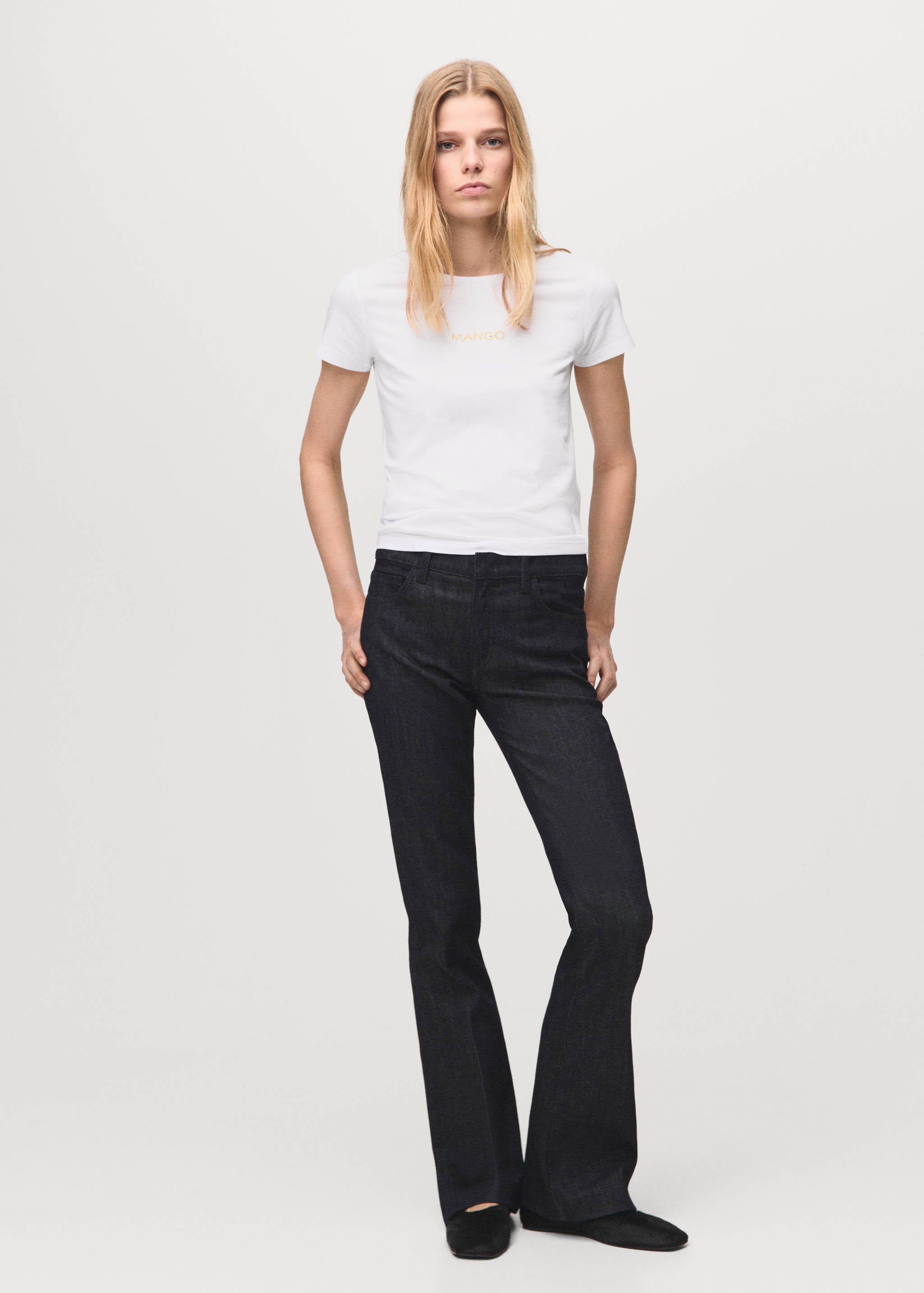 Mango t-shirt mangolog in white - 001