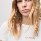 Mango t-shirt mangolog in white - 004