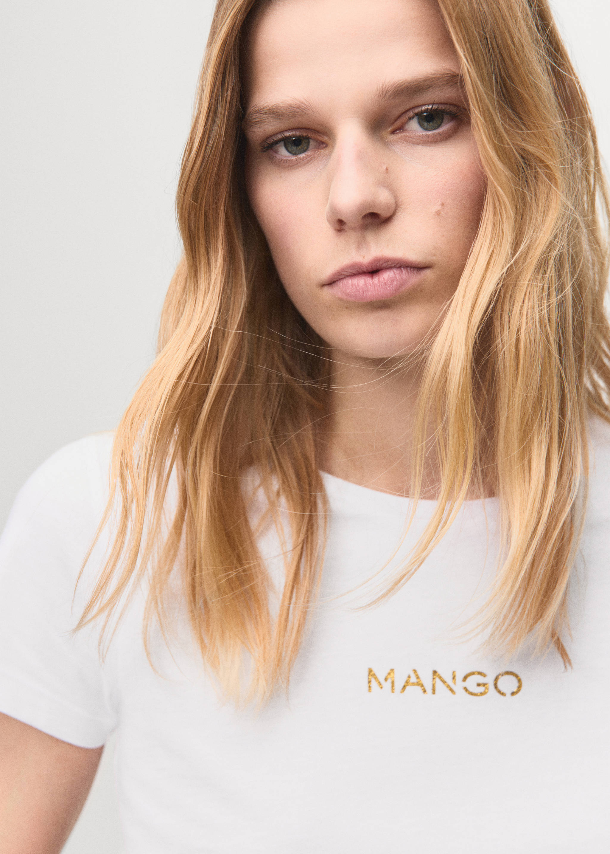 Mango t-shirt mangolog in white - 004