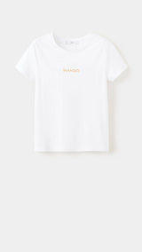 Mango t-shirt mangolog in white - 021