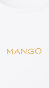 Mango t-shirt mangolog in white - 023