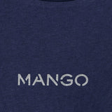 Mango t-shirt mangolog in navy
