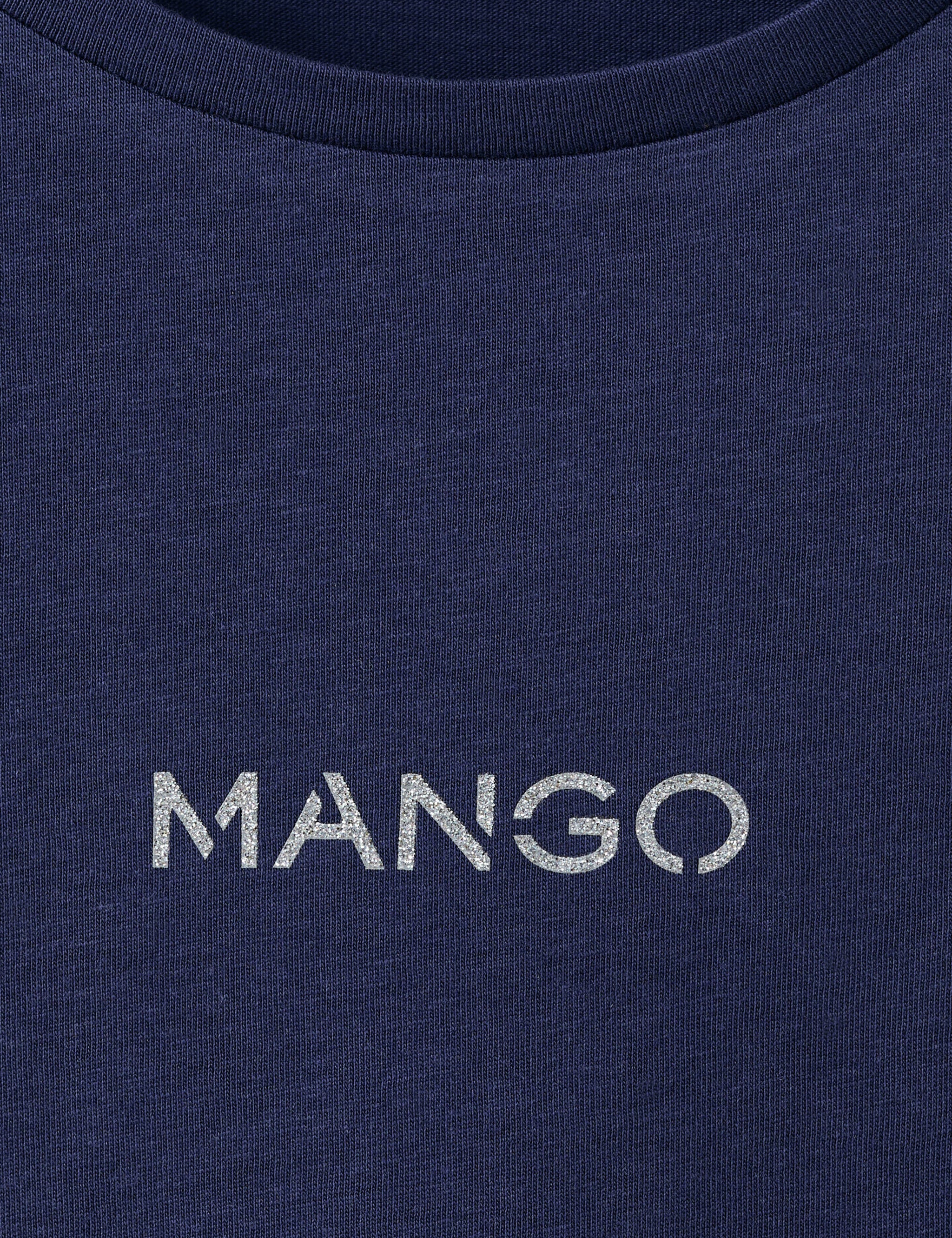 Mango t-shirt mangolog in navy