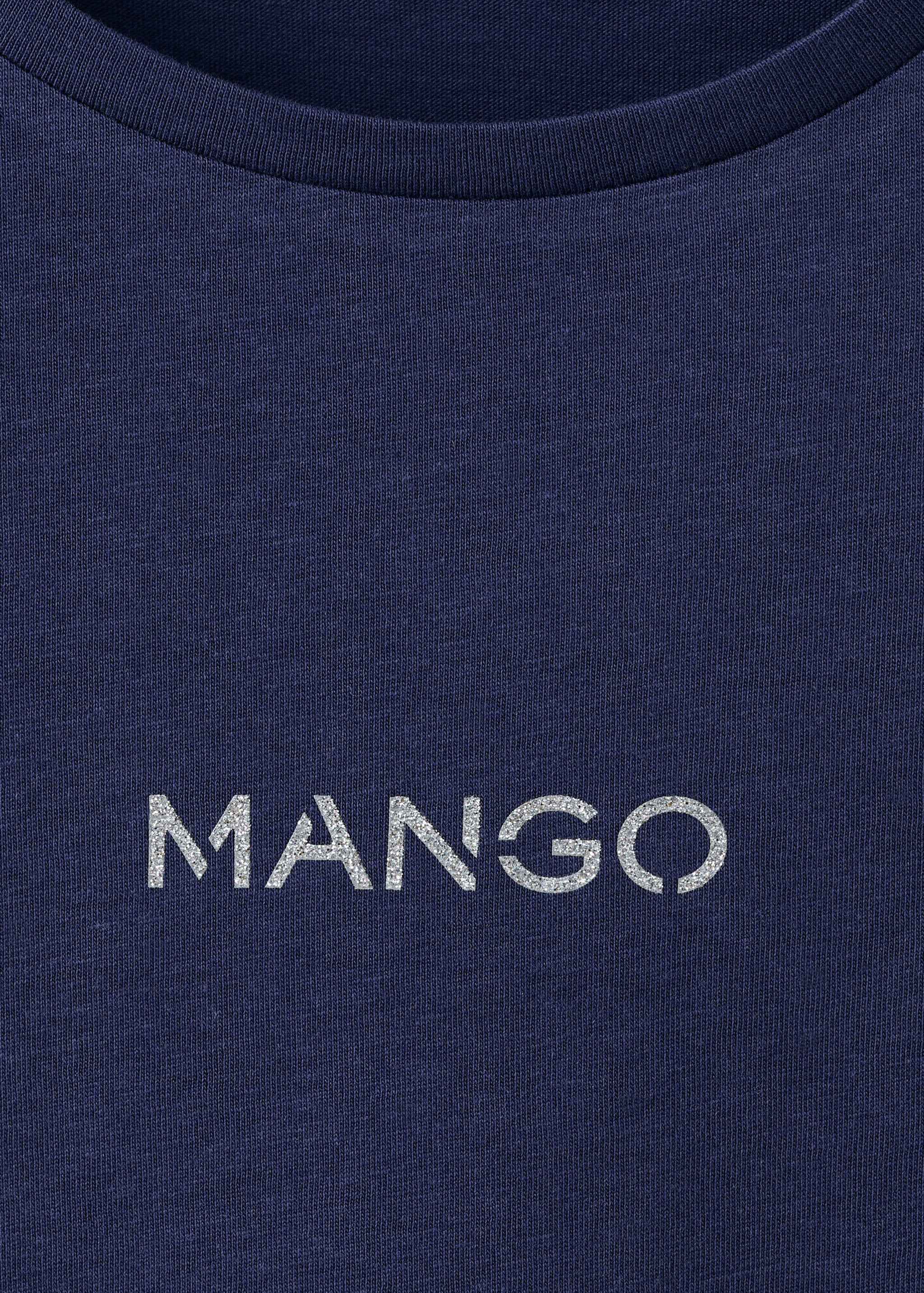 Mango t-shirt mangolog in navy