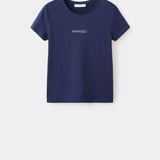 Mango t-shirt mangolog in navy