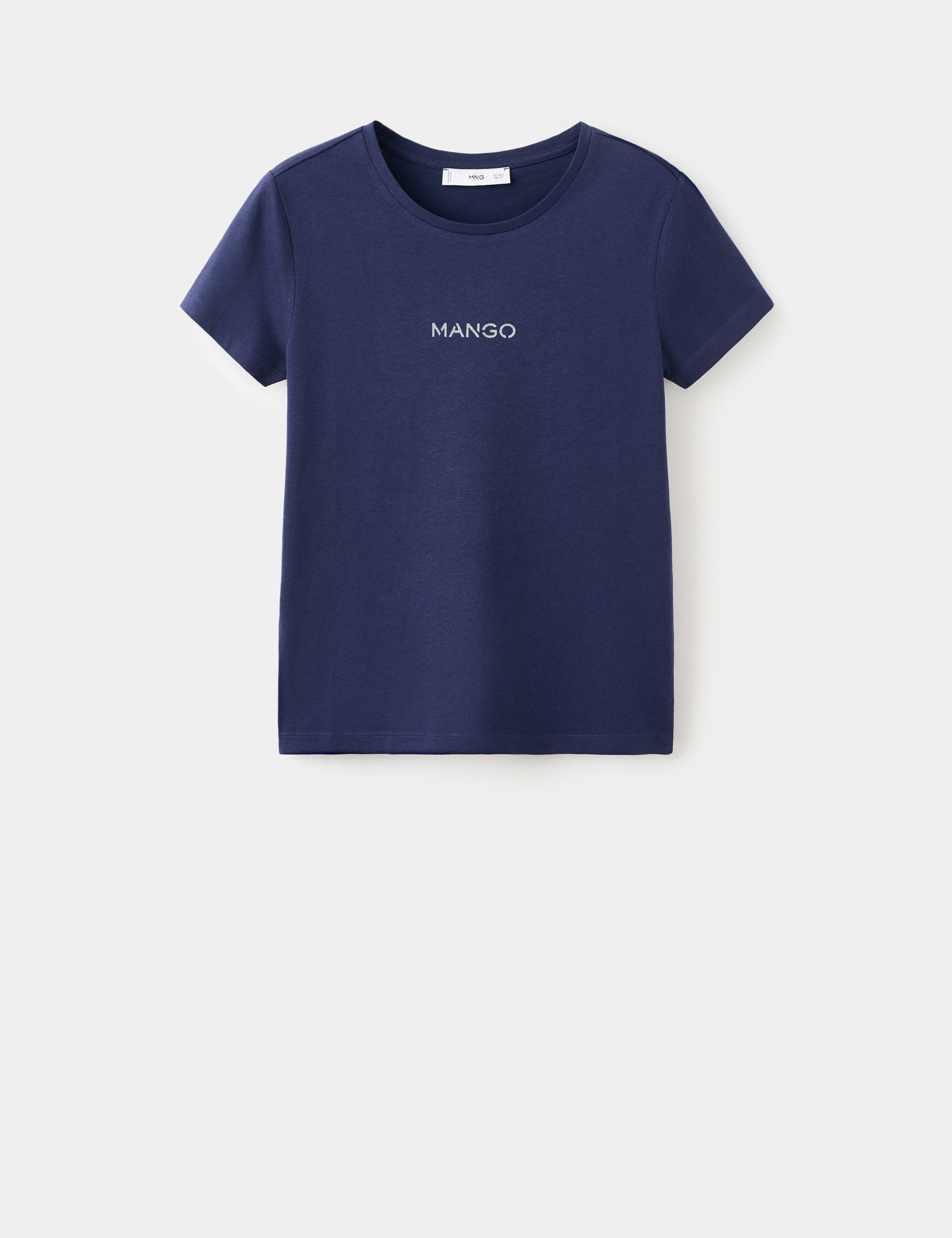 Mango t-shirt mangolog in navy