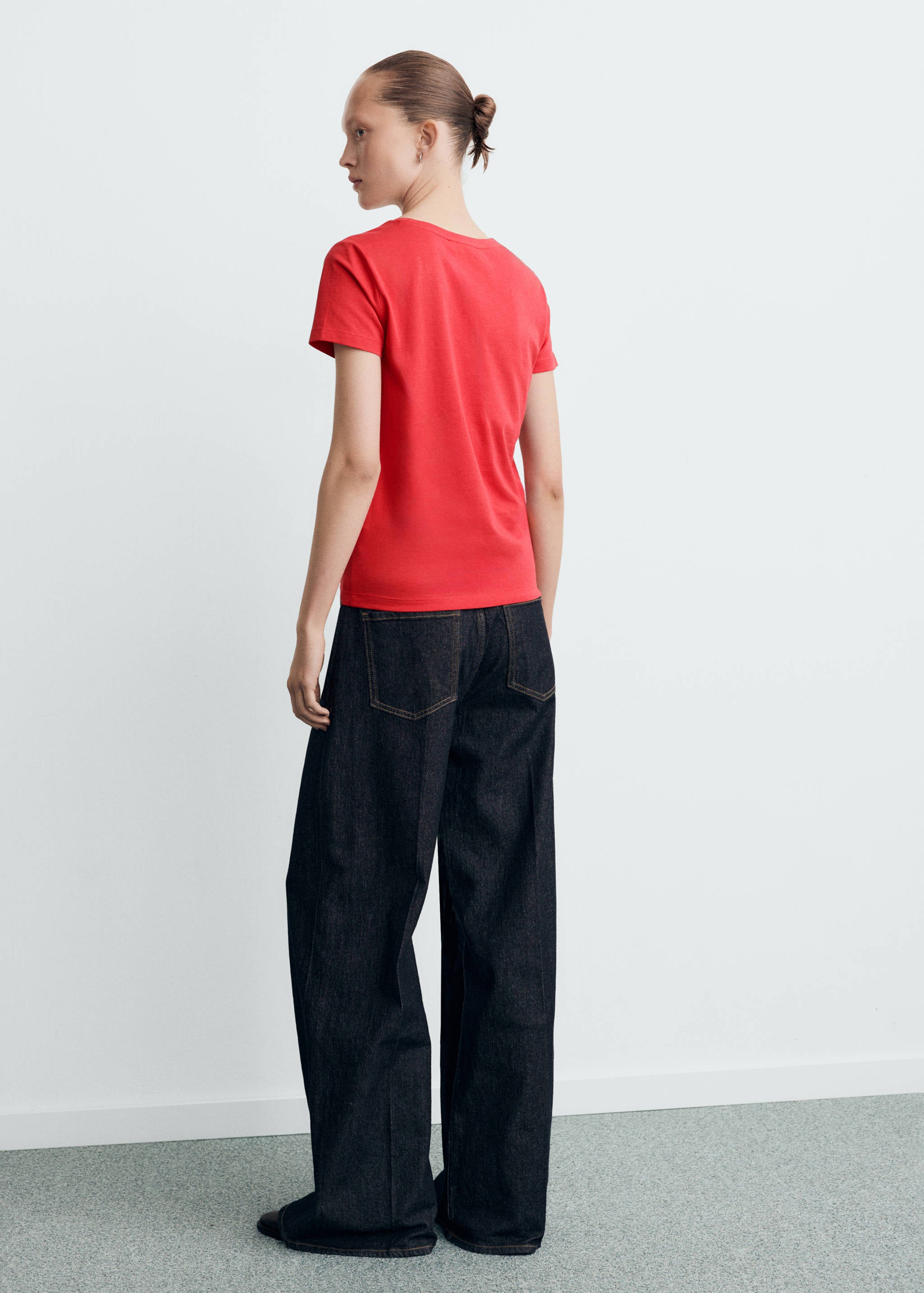 Mango t-shirt mangolog in red - 003
