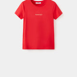 Mango t-shirt mangolog in red - 021