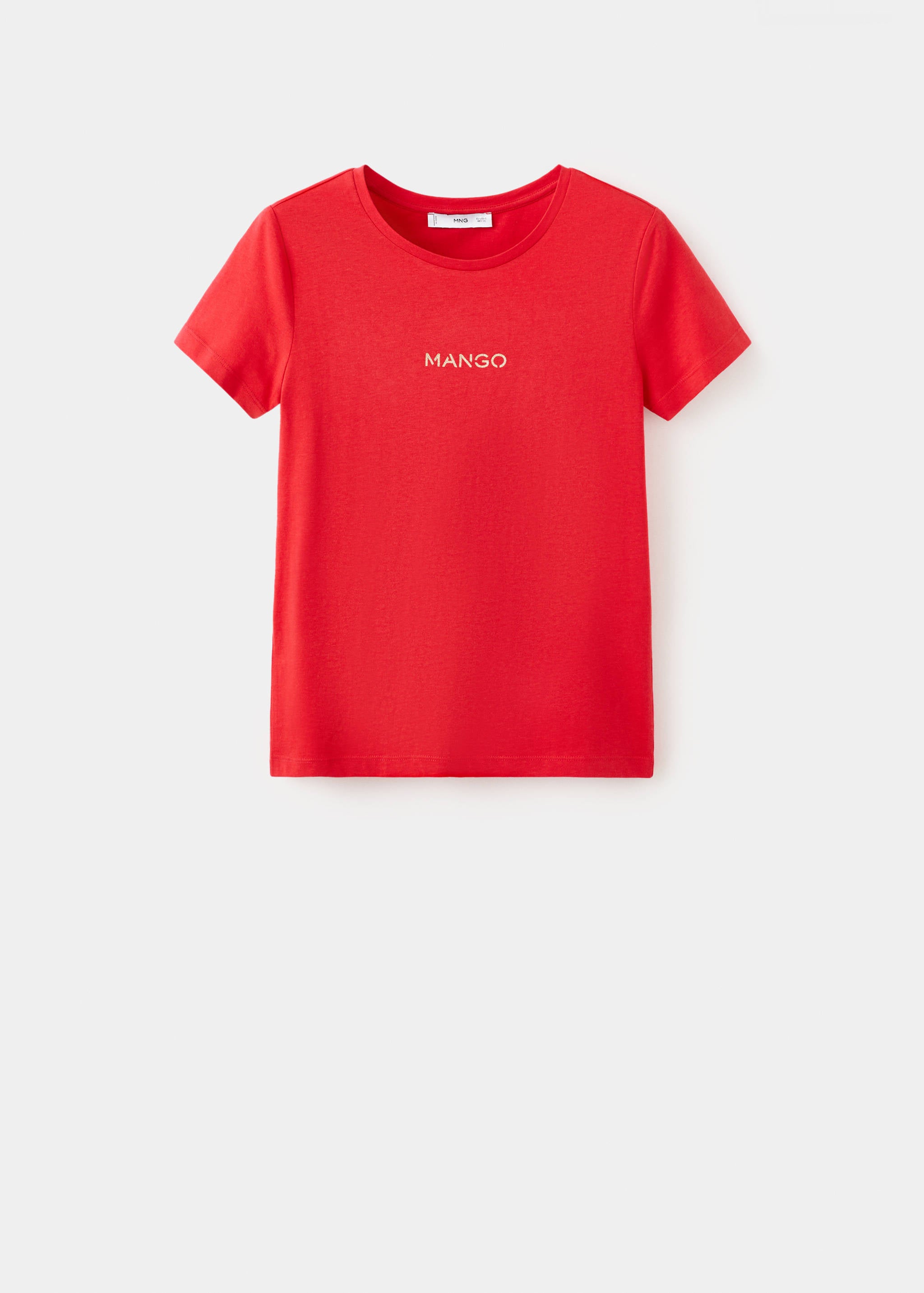 Mango t-shirt mangolog in red - 021