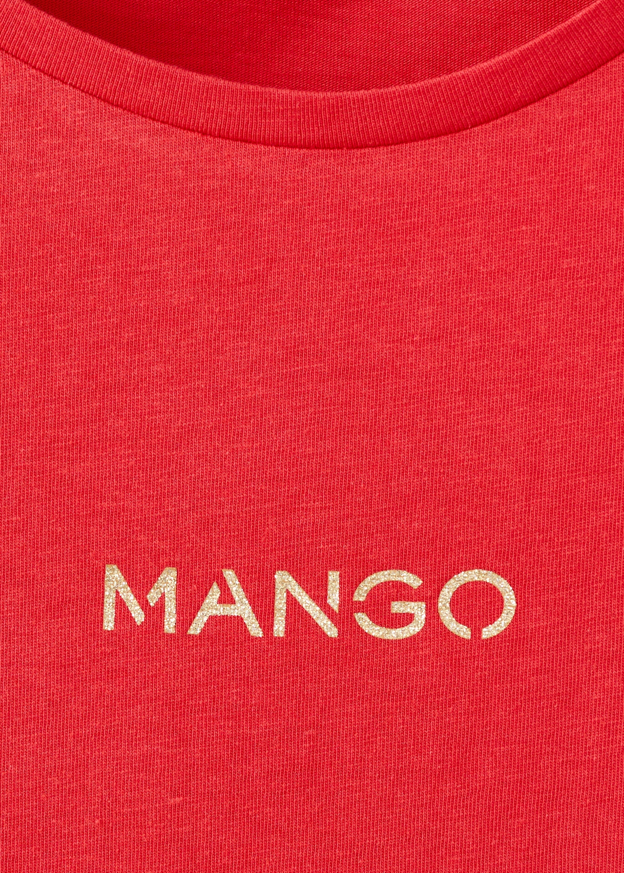 Mango t-shirt mangolog in red - 023