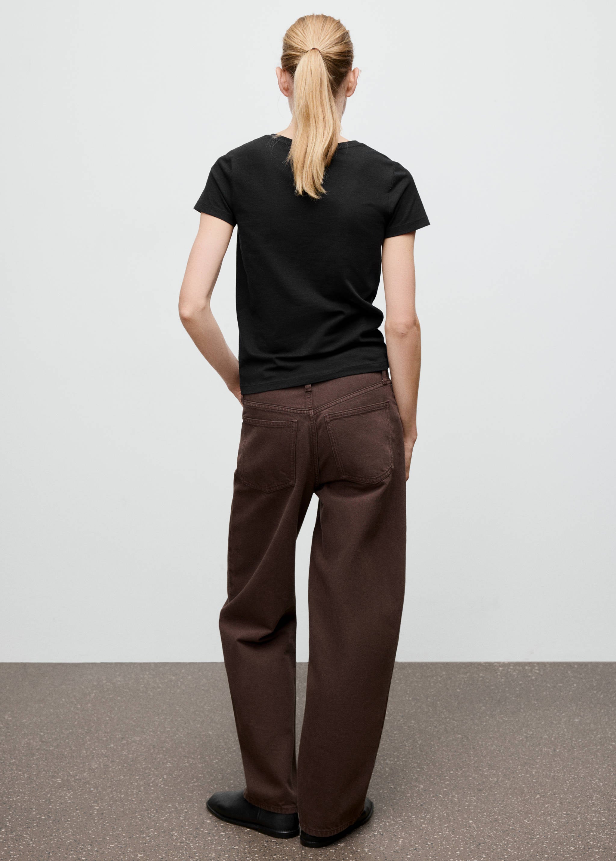 Mango t-shirt mangolog in black - 003