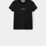 Mango t-shirt mangolog in black - 021