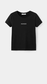 Mango t-shirt mangolog in black - 021