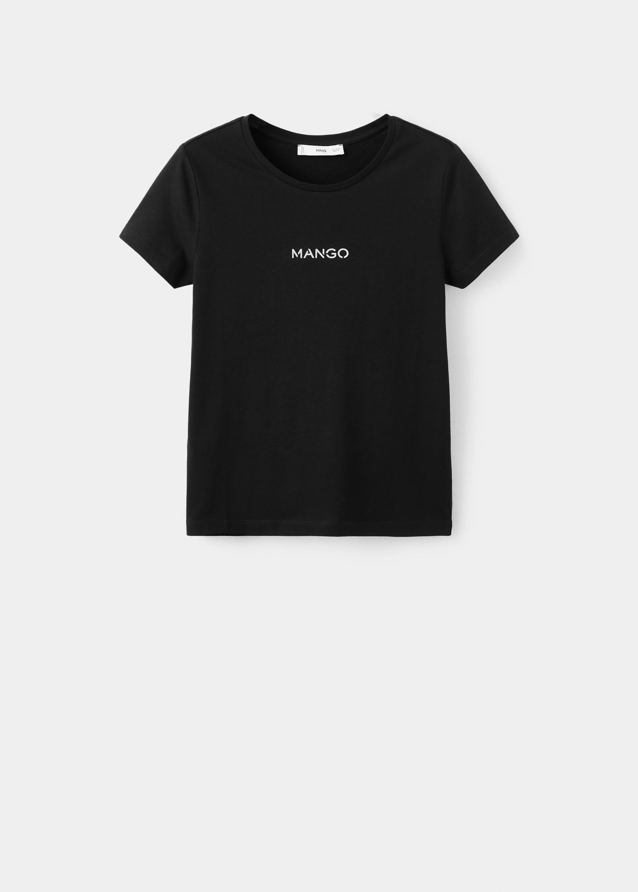 Mango t-shirt mangolog in black - 021
