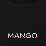 Mango t-shirt mangolog in black - 023