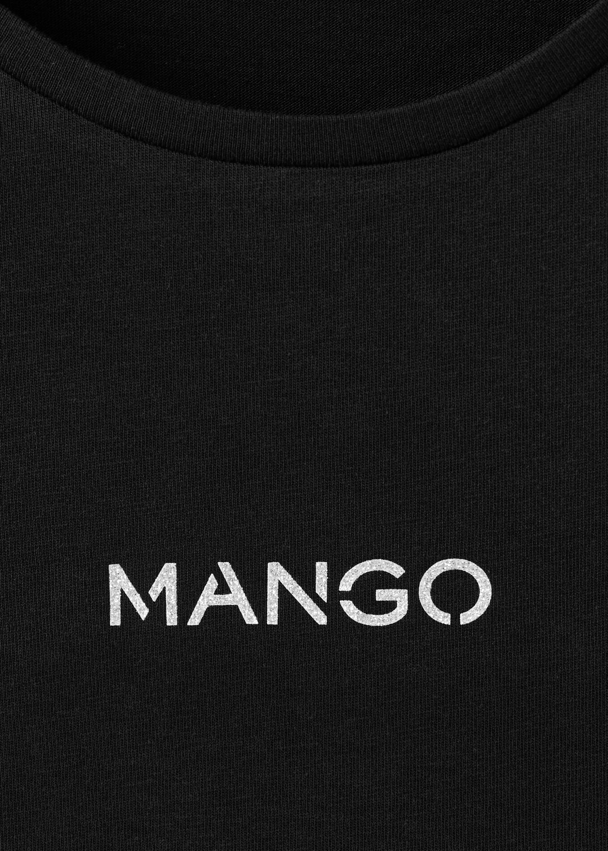 Mango t-shirt mangolog in black - 023