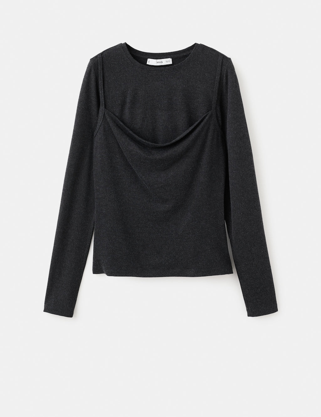 Mango t-shirt nilo in dark vigore grey - Image 2