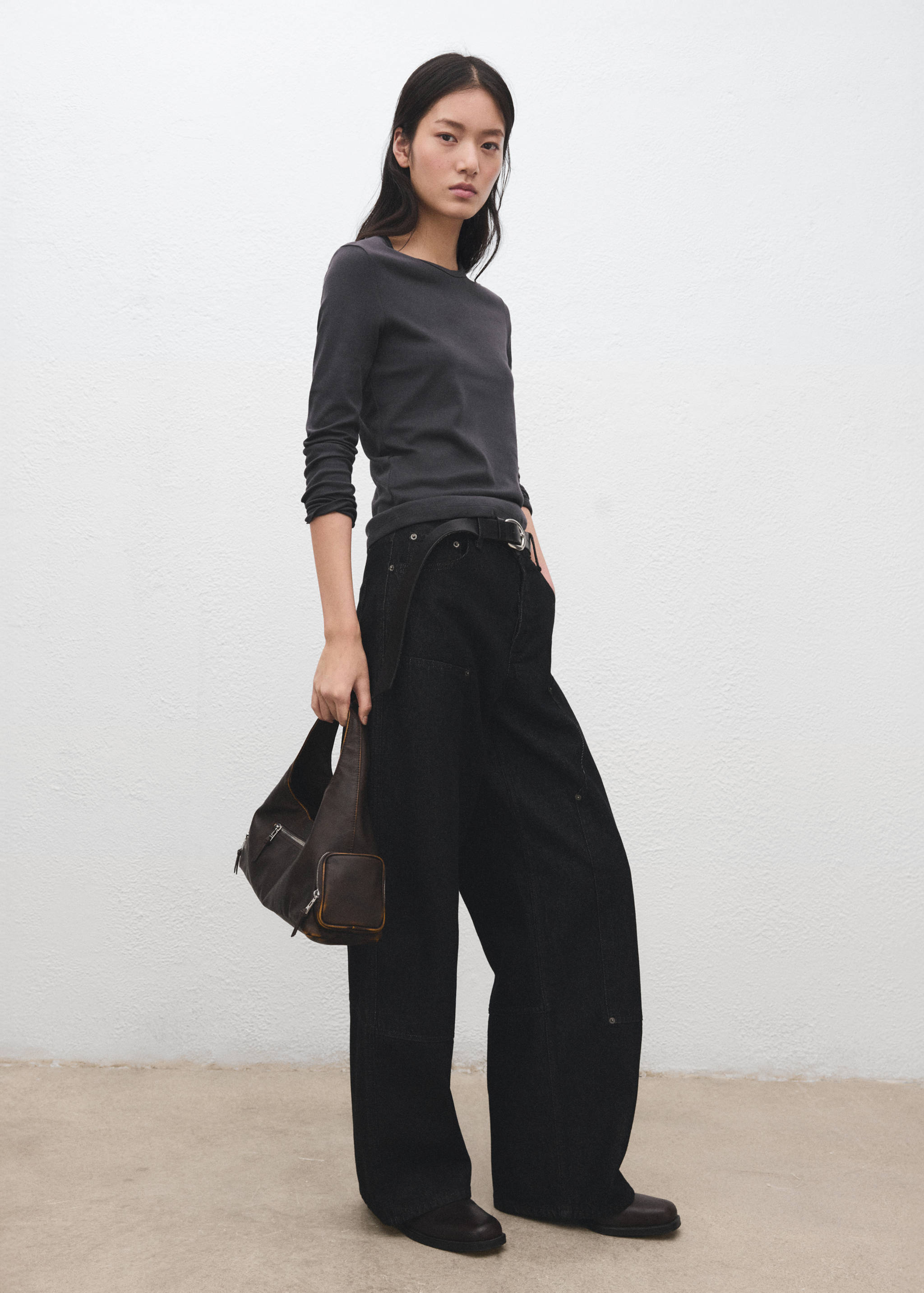 Mango t-shirt nisa in anthracite - 001
