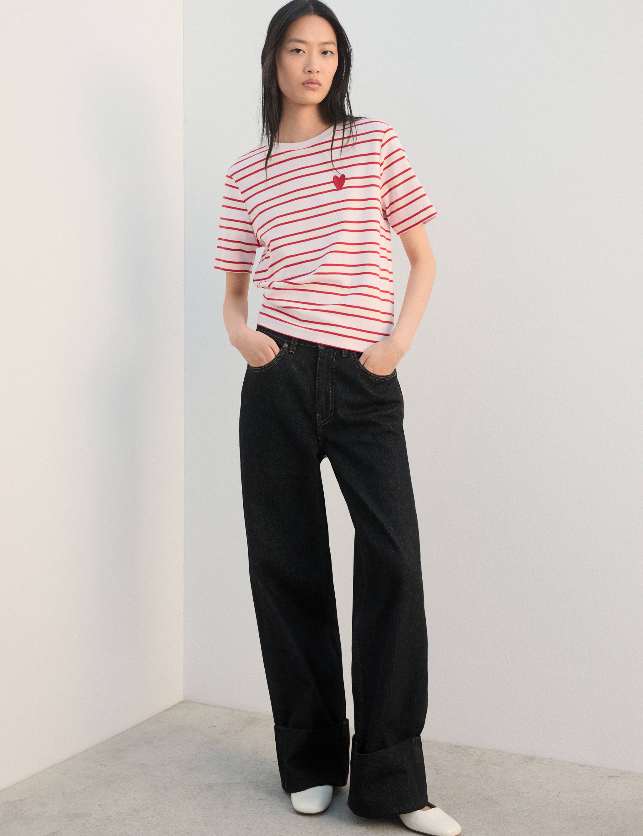 Mango t-shirt juliane in red - 001