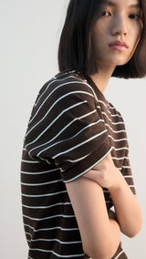 Mango t-shirt bella in brown - 002