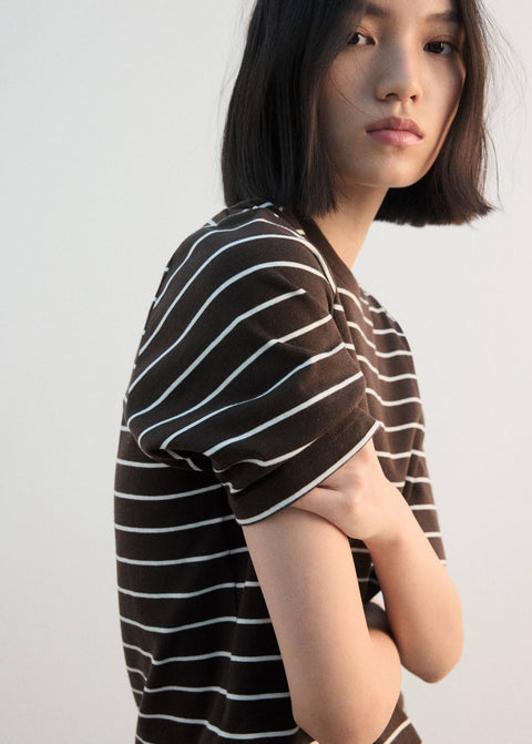 Mango t-shirt bella in brown