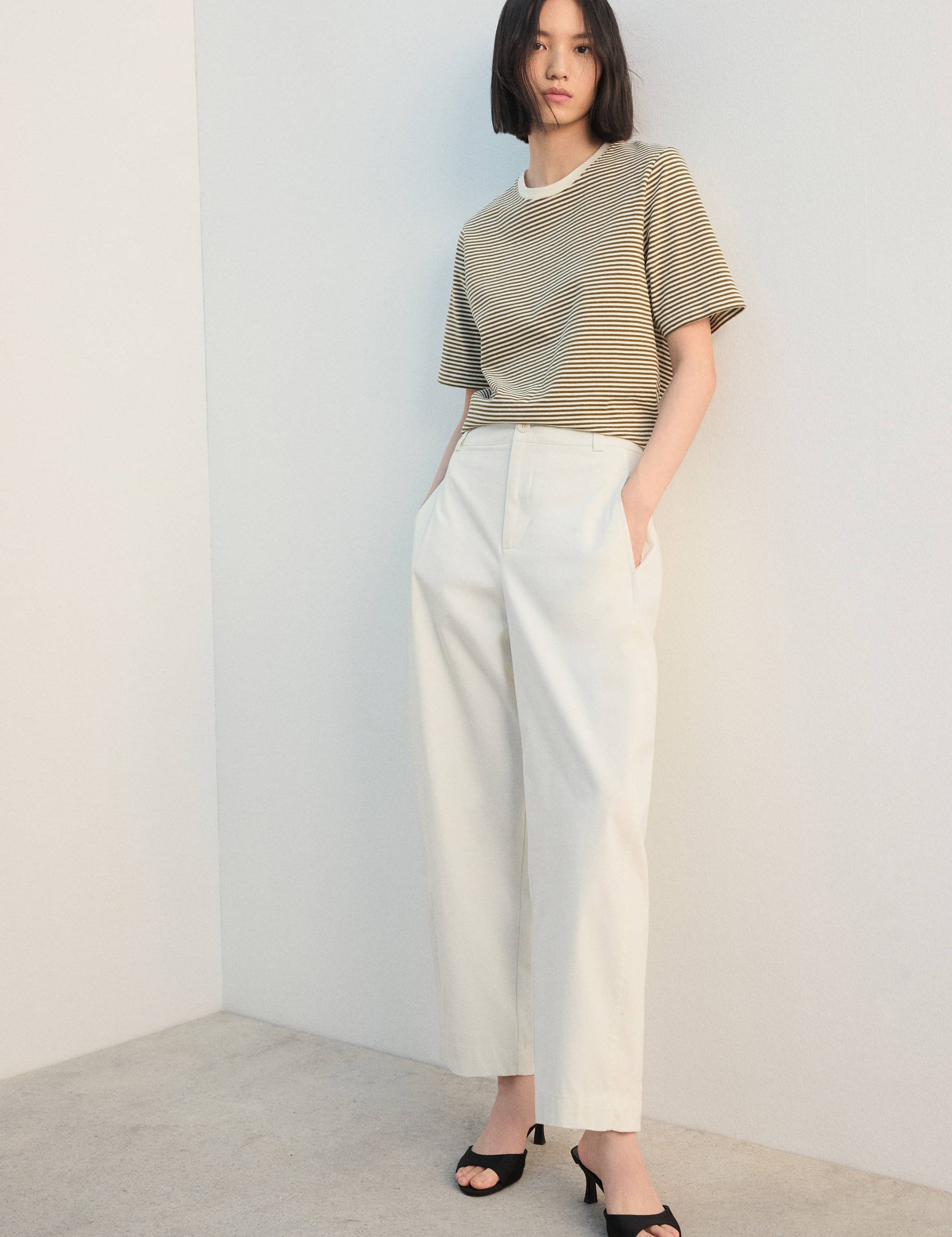 Mango t-shirt bella in pastel green - 001