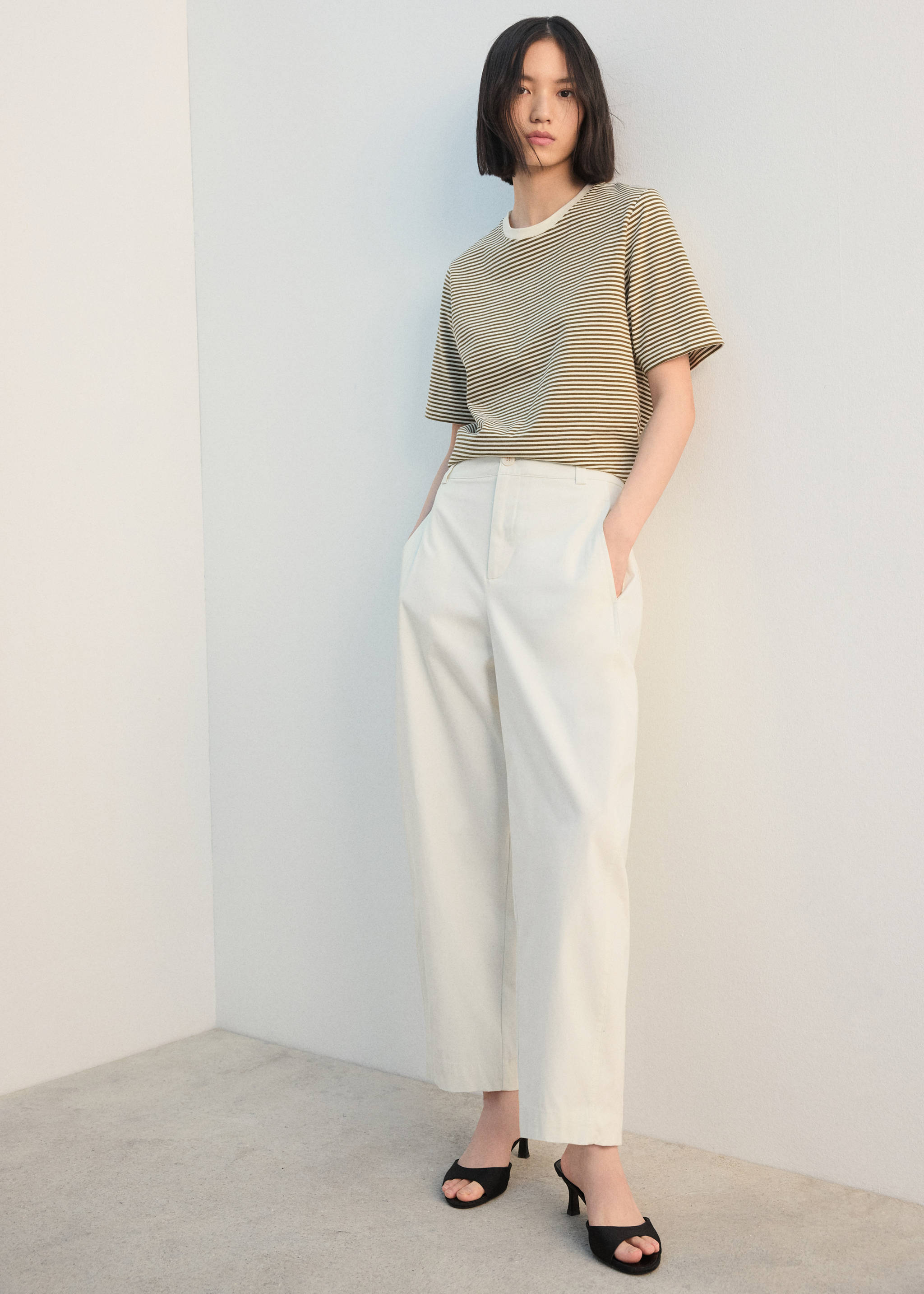 Mango t-shirt bella in pastel green - 001