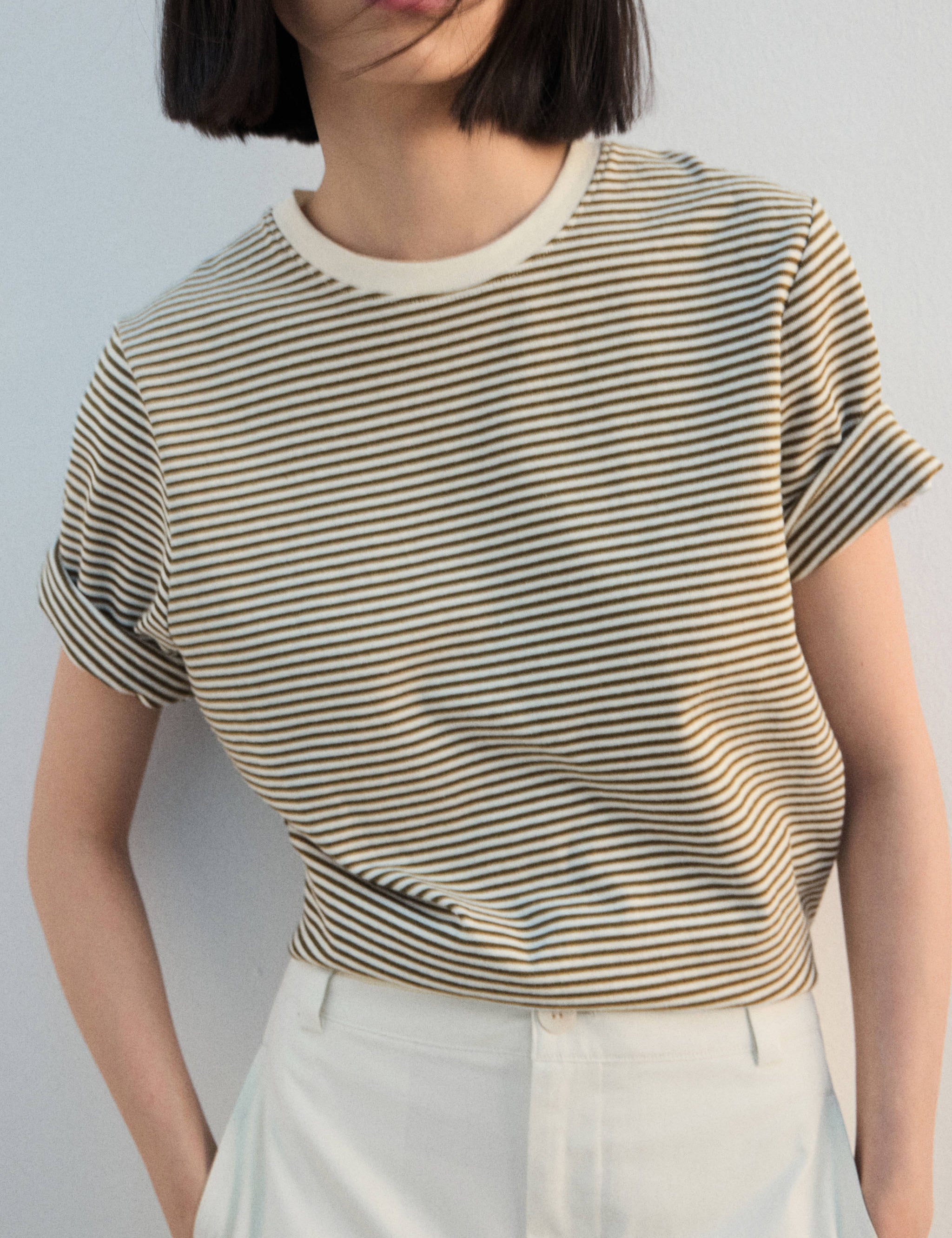 Mango t-shirt bella in pastel green - 002