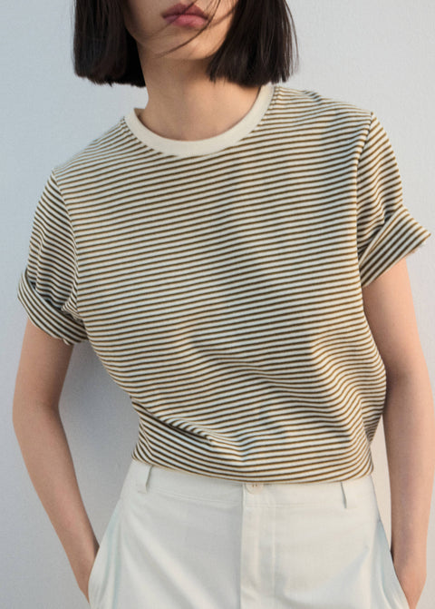 Mango t-shirt bella in pastel green