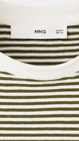 Mango t-shirt bella in pastel green - 023