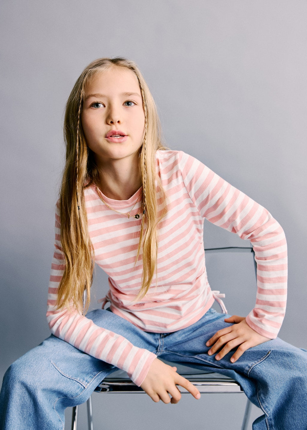 Mango t-shirt gat in pink - Image 4