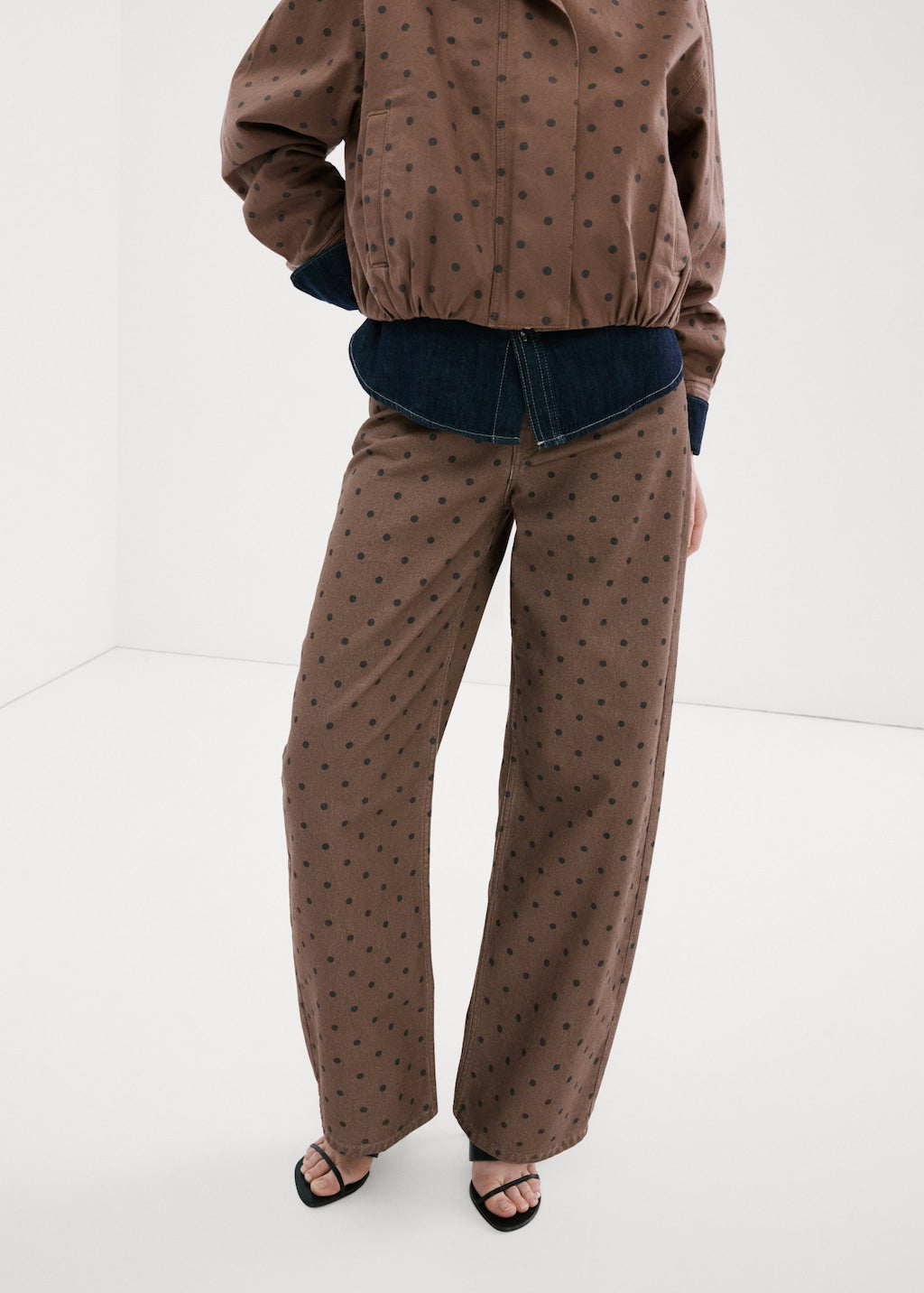 Mango jeans dots in chocolate - Image 1