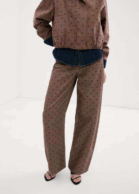 Mango jeans dots in chocolate
