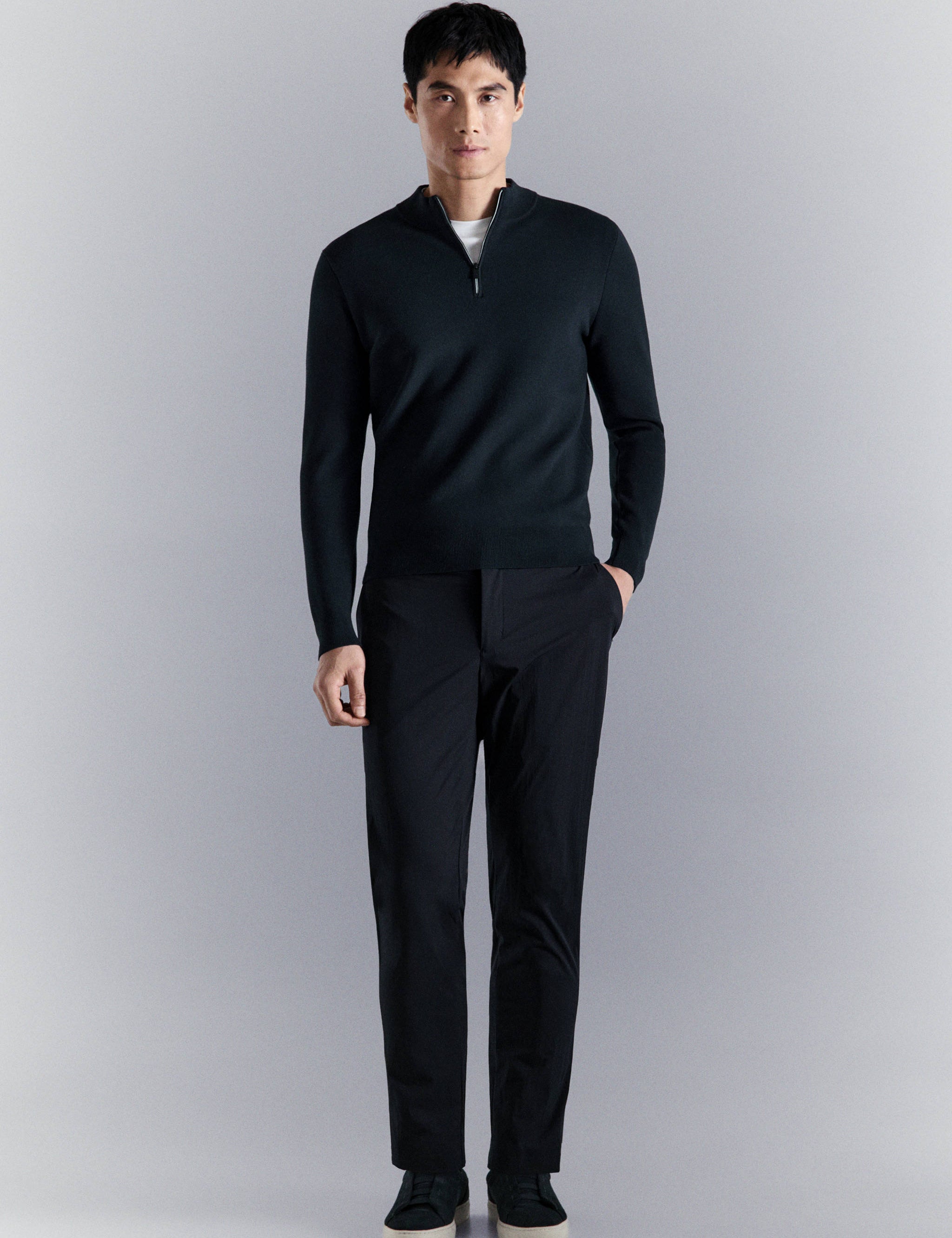 Mango sweater luxusp in navy - 001