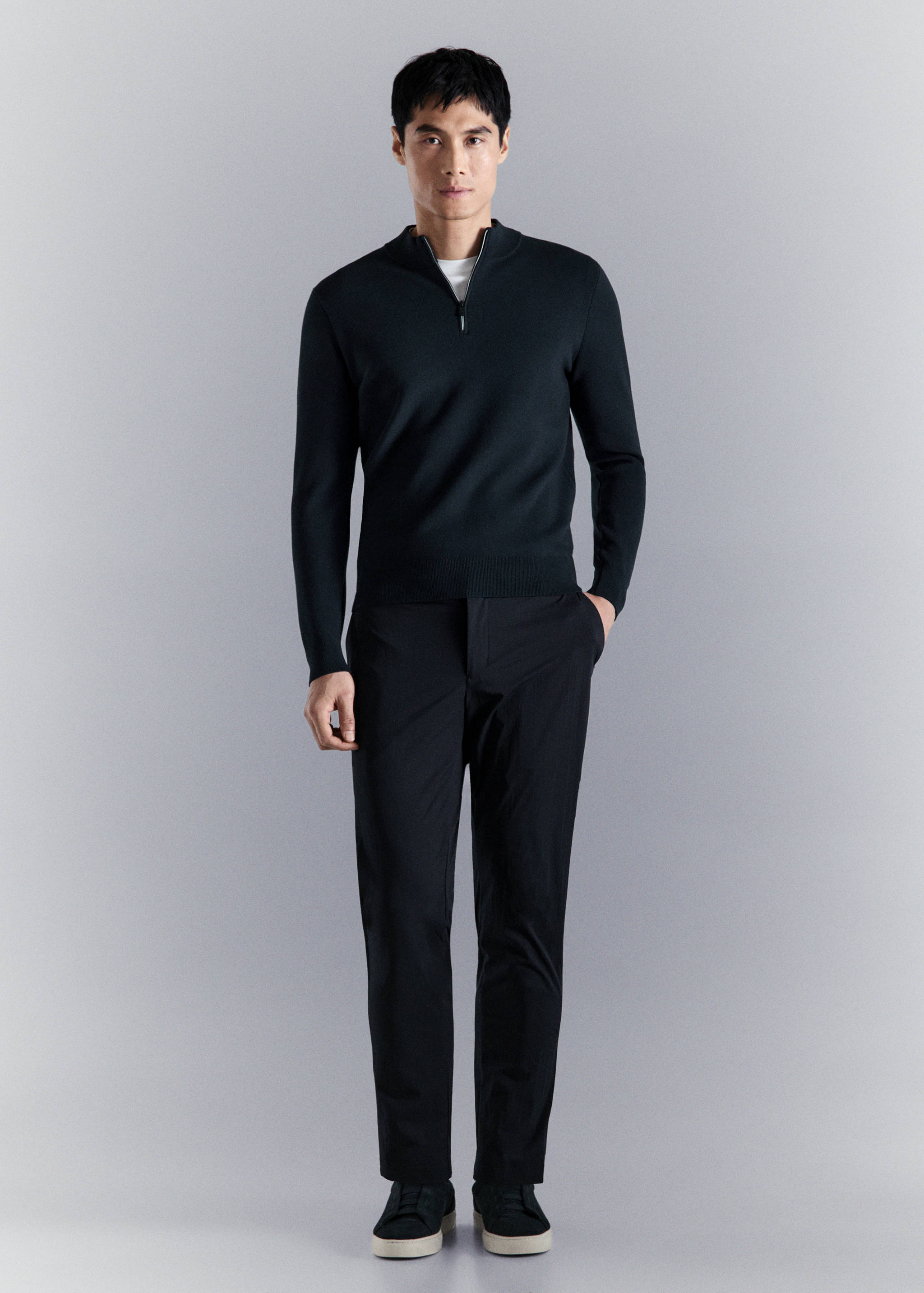 Mango sweater luxusp in navy - 001