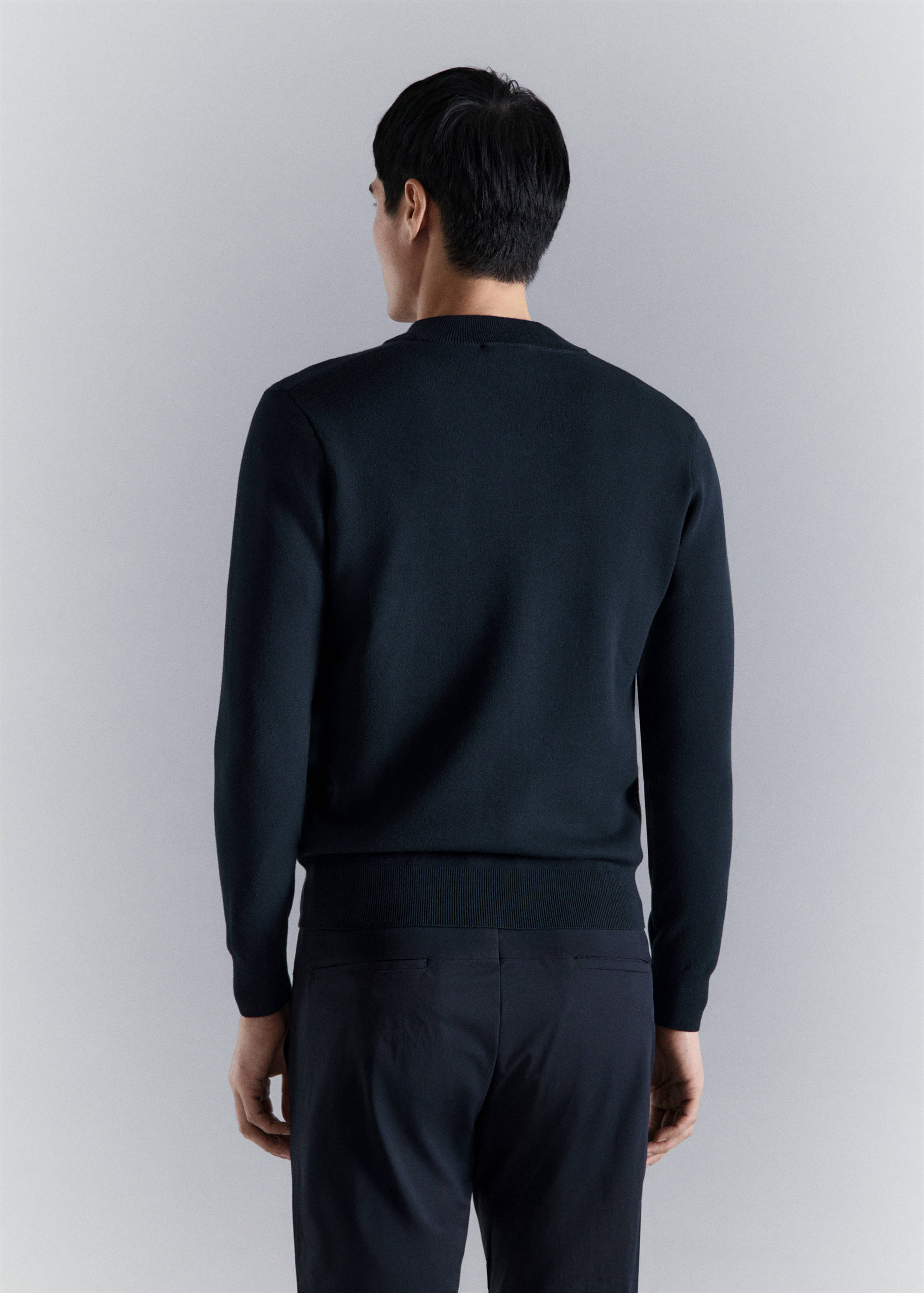 Mango sweater luxusp in navy - 003