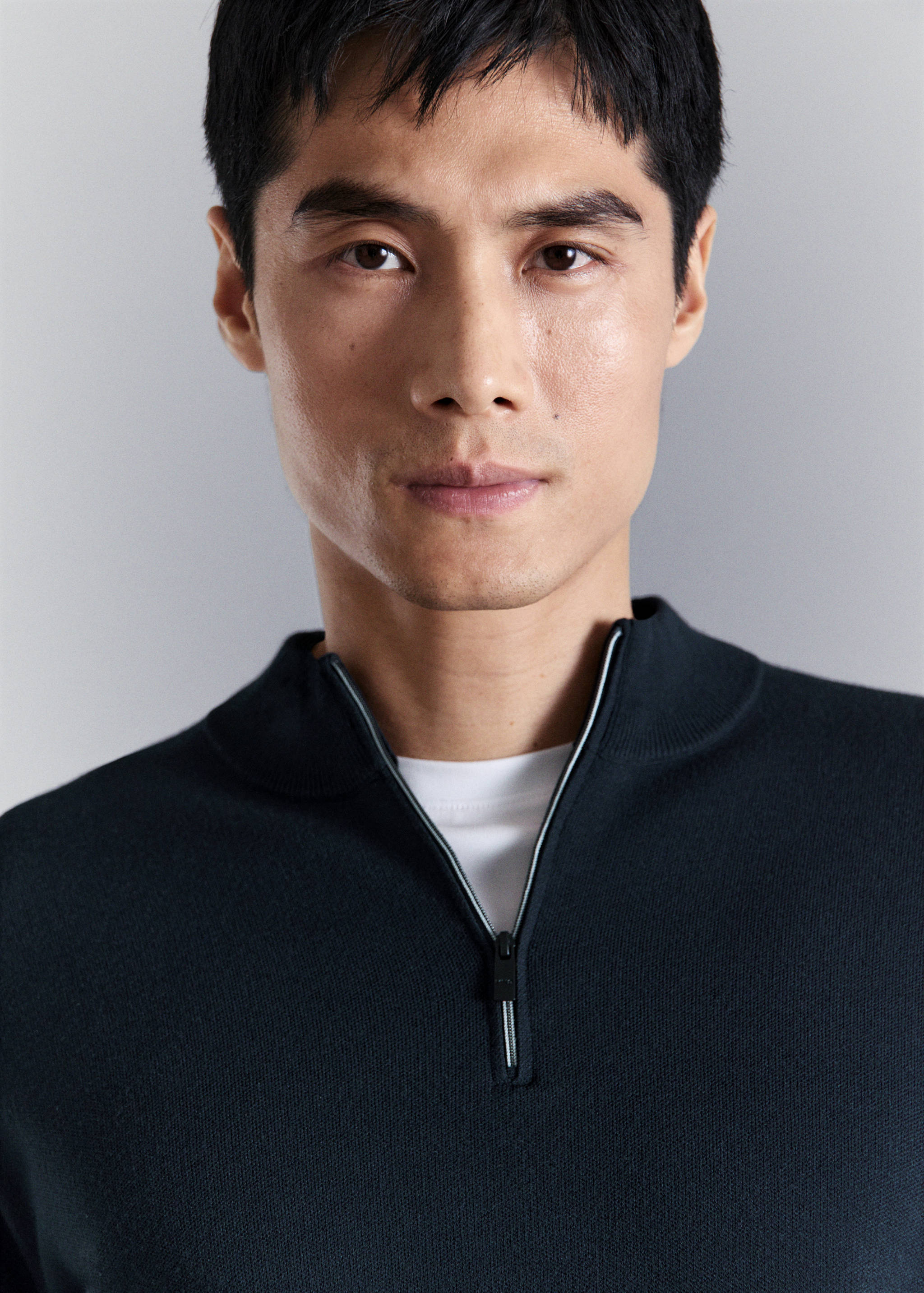 Mango sweater luxusp in navy - 004