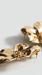 Mango earrings flor in gold - Image 1