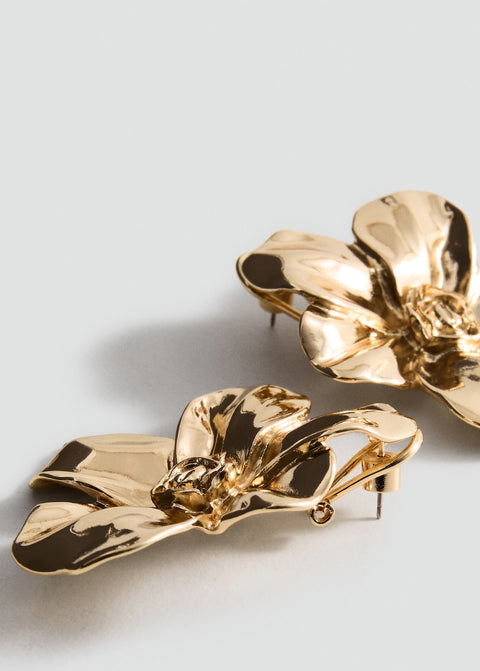 Mango earrings flor in gold
