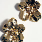 Mango earrings flor in gold - Image 3
